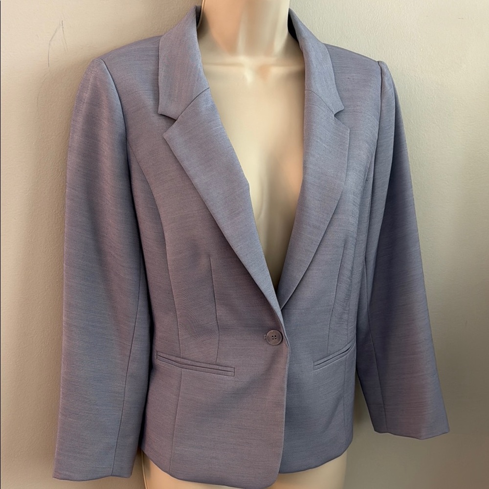 Kensie Light blue Single-Button Classic Chic Business Blazer Women's Small